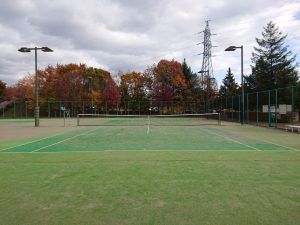 昨年１１月５日の昭和公園テニスコート・・。