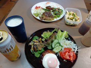 いつもながら、野菜たっぷり・・。